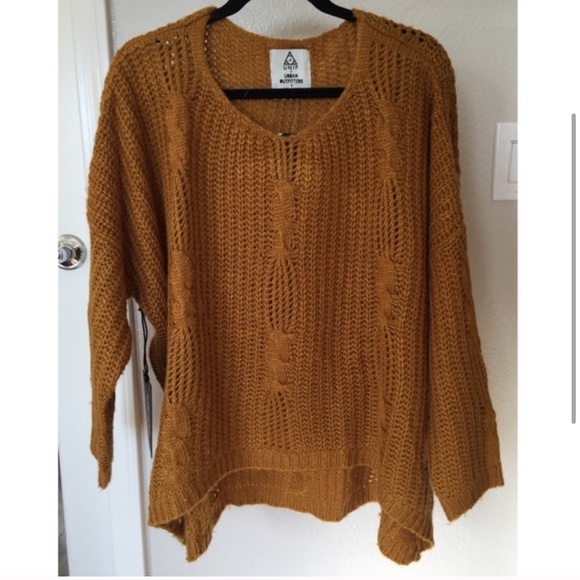 UNIF x Urban Outfitters Mustard Cableknit Sweater - Picture 7 of 15